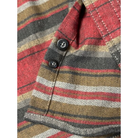 NWT G.H. Bass & Co Striped Button-Up Shirt 2X-Large Red/Gray Long Sleeve Casual - Picture 10 of 16